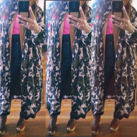 Women's Camouflage/ Camo Longline Jacket - Picture 7 of 8